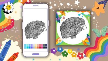 Coloring Book Hedgehog Mandala penulis hantaran