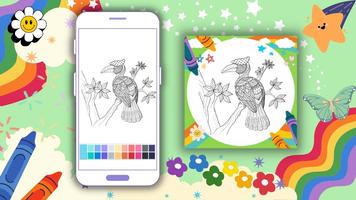 Coloring Book Hornbill Mandala Screenshot 2
