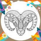 ikon Coloring: Horn Sheep Mandala