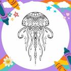Coloring App Jellyfish Mandala ikon