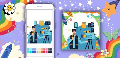 Coloring Book: Journalist App screenshot 3