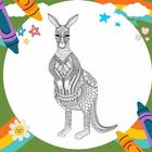Coloring Book Kangaroo Mandala Zeichen