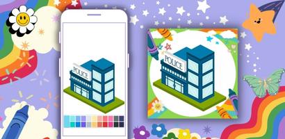 Coloring Book: Police Station 截图 1