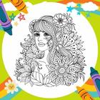 Coloring Book Princess Mandala Zeichen