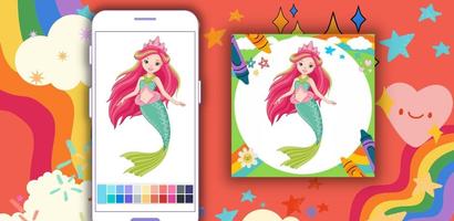 Coloring Book Princess Mermaid スクリーンショット 1