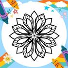 Coloring Book Relaxing Mandala ikon