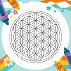 Coloring: Sacred Geo Mandala ikon