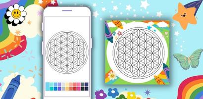 Coloring: Sacred Geo Mandala syot layar 3