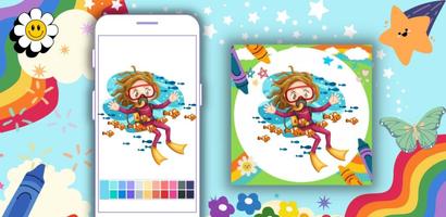 Coloring Book: Scuba Diver screenshot 3