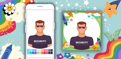 Coloring Book: Security Guard screenshot 1