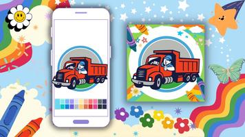 پوستر Coloring Book: Truck Driver