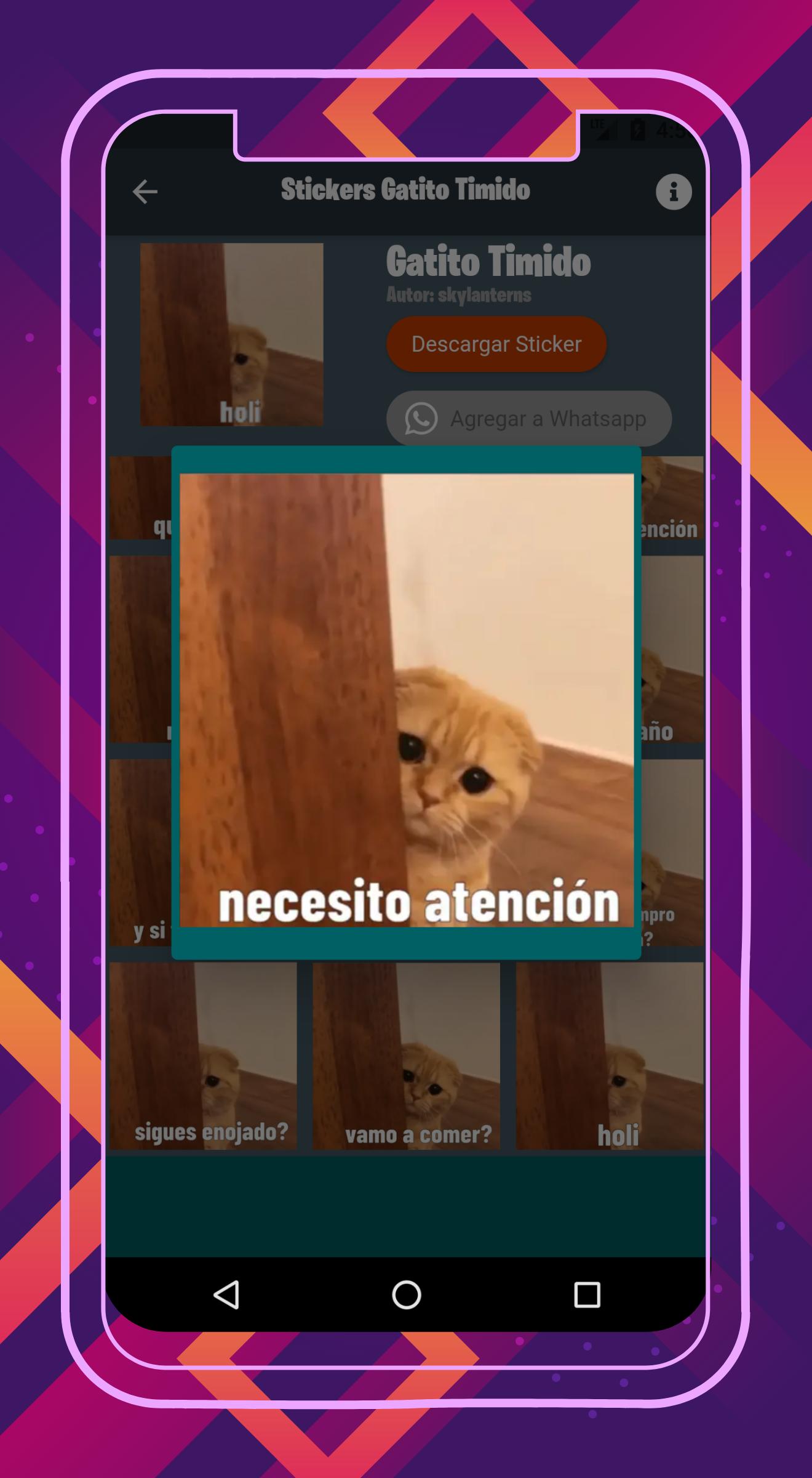 Descarga de APK de Sticker de gatos tristes. para Android