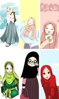 Hijab Cartoon Muslimah Images تصوير الشاشة 3