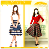 Women Mini Skirt Photo Suit icon