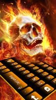Skull Keyboard Affiche