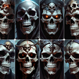 Totenkopf Tapete Zeichen
