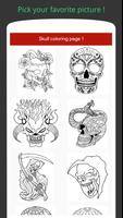 Skull Tattoo Coloring Book পোস্টার