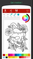 Skull Tattoo Coloring Book captura de pantalla 1