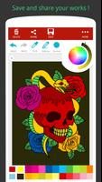 Skull Tattoo Coloring Book captura de pantalla 2