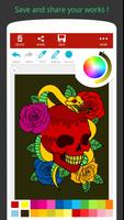 Skull Tattoo Coloring Book capture d'écran 2