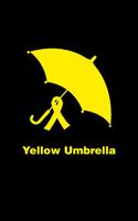 Parapluie jaune Affiche