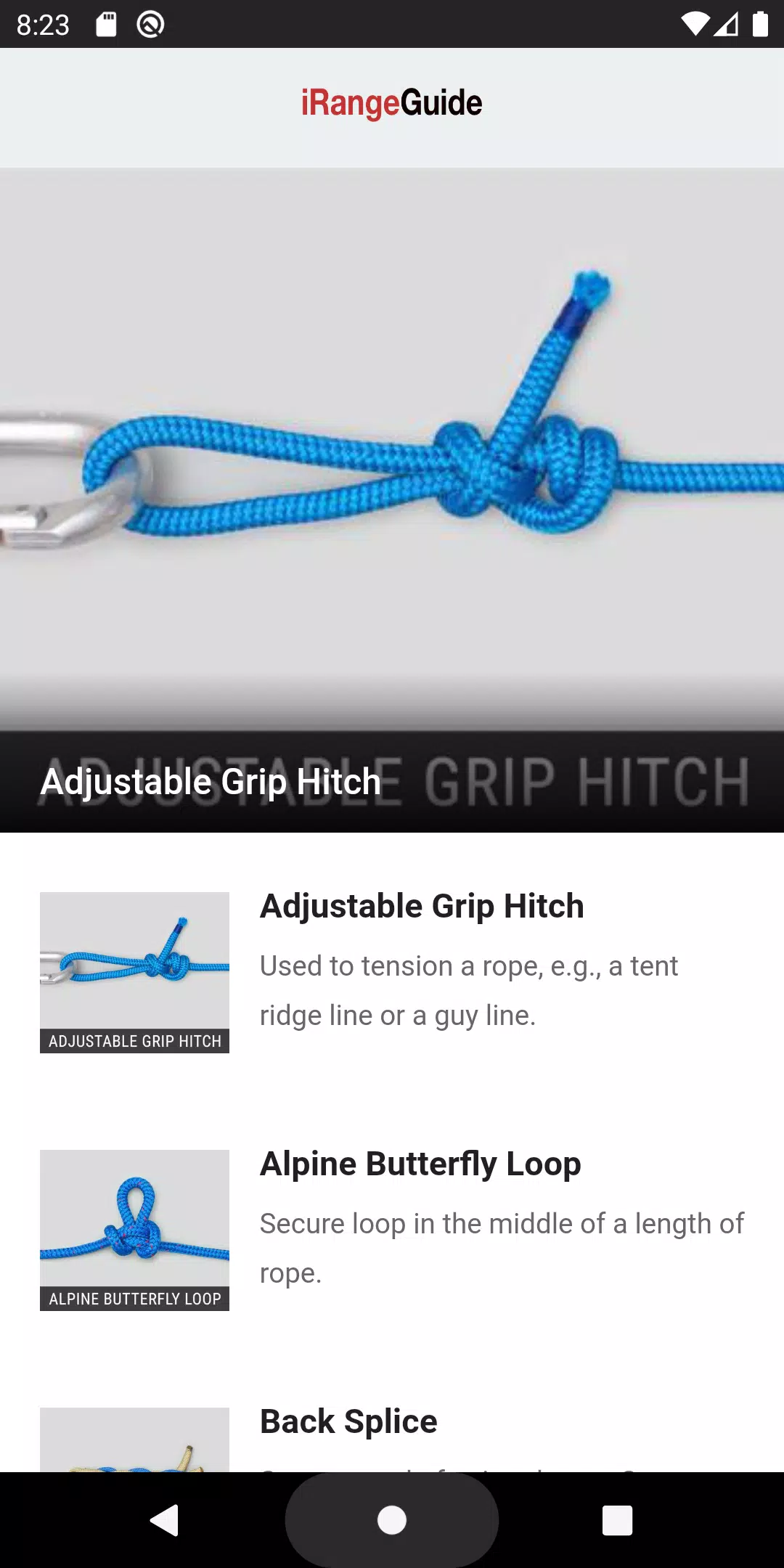 How to tie an Adjustable Grip Hitch 