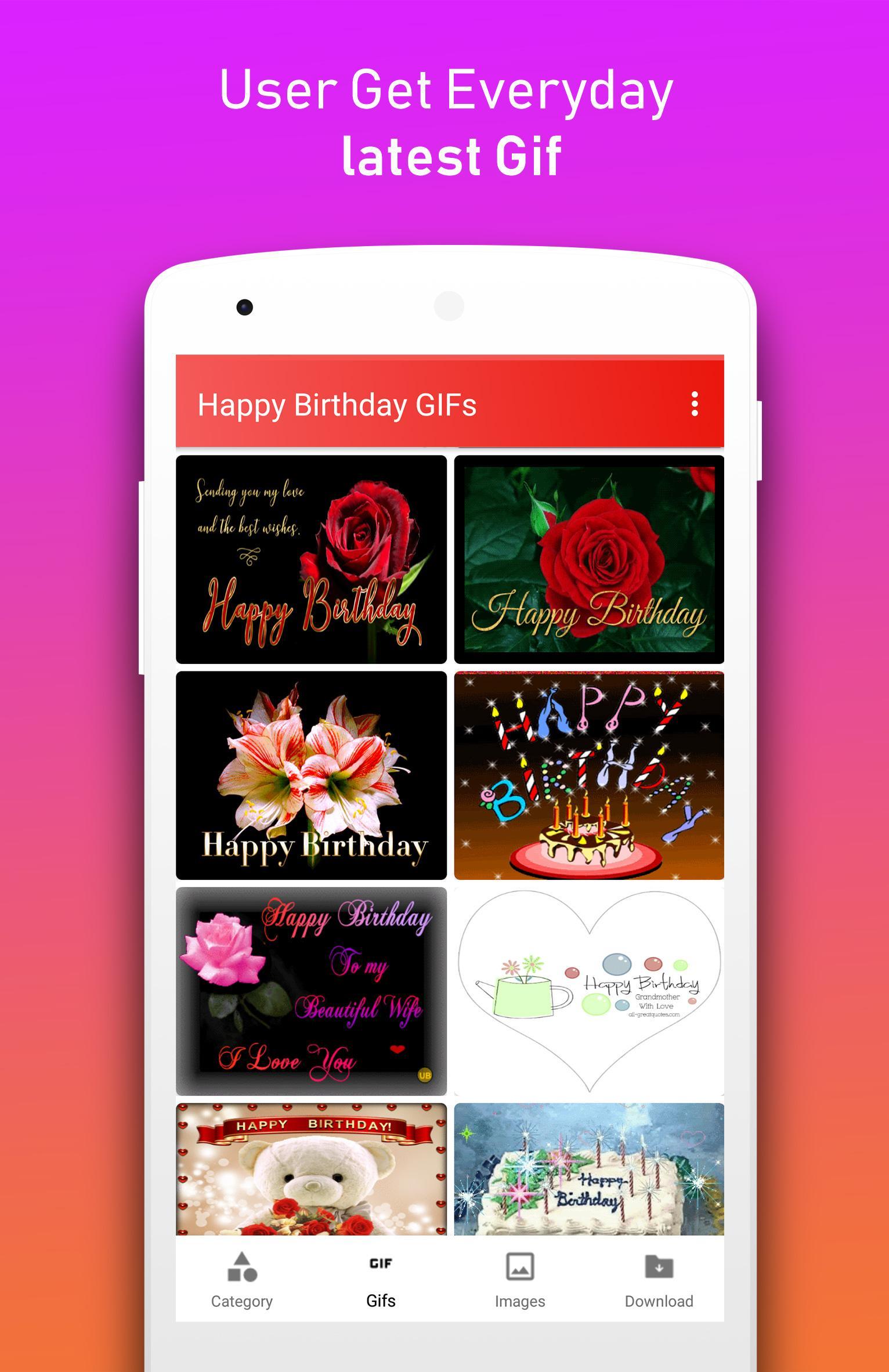Android 用の Gif誕生日おめでとう Apk をダウンロード