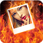 Fire Text Photo Frames icon
