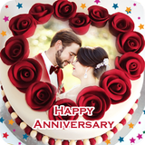 Name Photo On Anniversary Cake icon