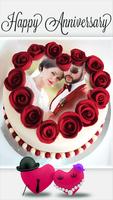 Name Photo On Anniversary Cake پوسٹر