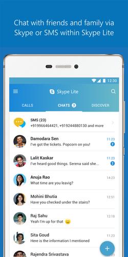 Skype Lite для Андроид - скачать APK
