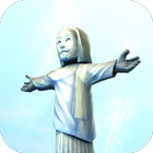 Statue du Christ rédempteur 3D icône
