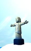 Statue du Christ rédempteur 3D Affiche