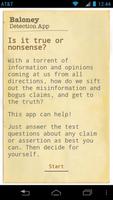 Baloney Detection App poster