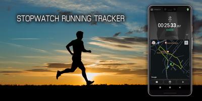 Chronomètre Run Tracker - Cour Affiche