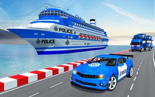 US Police Multi Level Transport Truck Driving Game Affiche