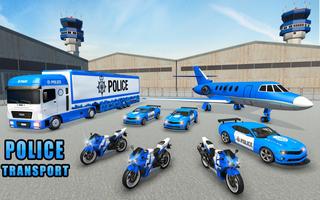 US Police Multi Level Transport Truck Driving Game скриншот 1