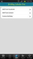 Birthday Calendar & Reminder captura de pantalla 2