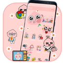 APK Smart Pink Emoji Theme