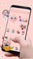 Smart Pink Emoji Theme Affiche