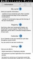 Menstrual Fertility Calendar screenshot 1