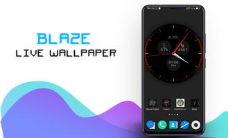 Blaze Clock Live Wallpaper постер