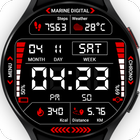 Marine Digital 2 Watch Face icône