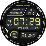 Marine Digital Watch Face