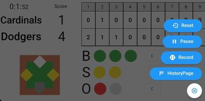 Baseball Scoreboard تصوير الشاشة 2