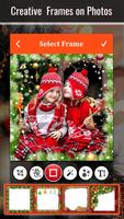 Christmas photo editor with snowfall photo frame imagem de tela 3