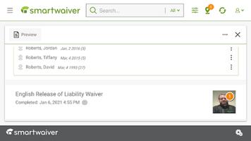 Smartwaiver Waiver Console screenshot 1