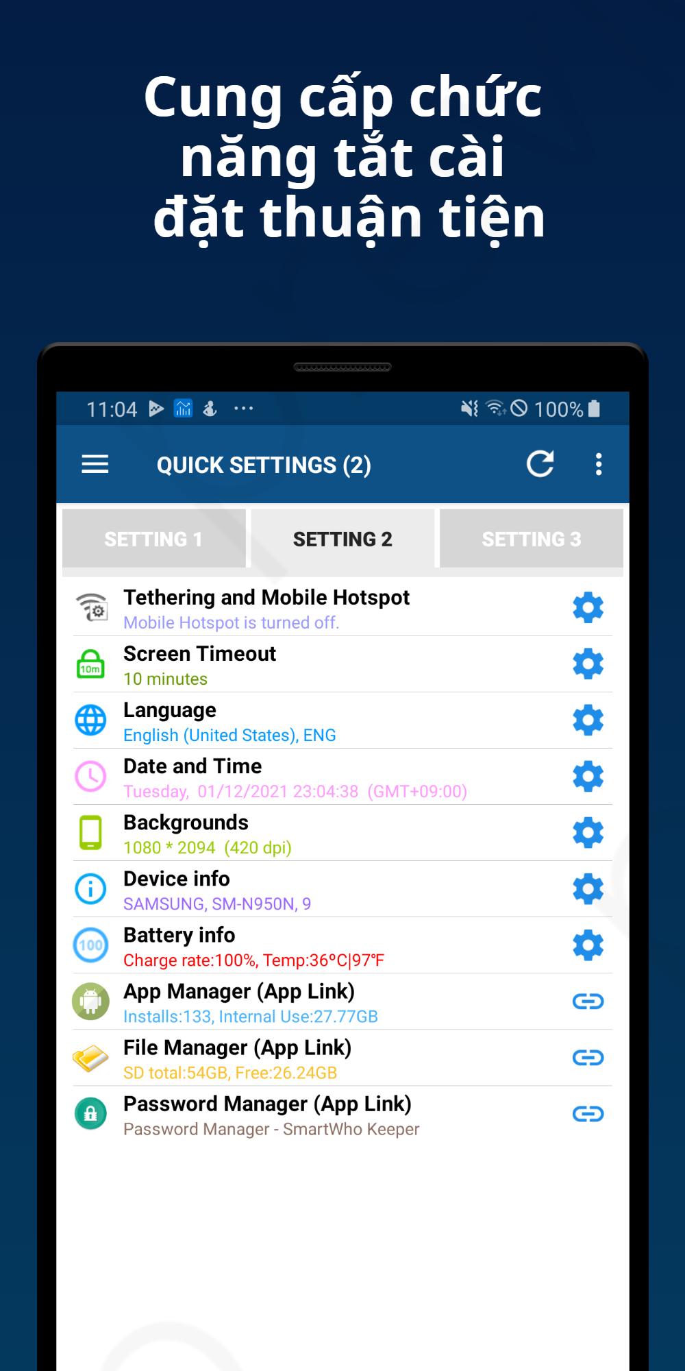 Tải Xuống Apk Cài Đặt Nhanh Thông Minh Cho Android