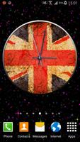 UK Flag Clock Cartaz