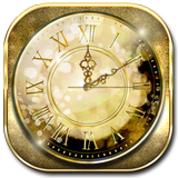 Gold Clock Widget ícone